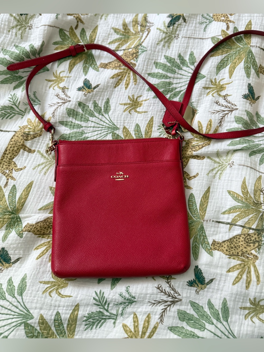 ❤️👜Coach Red Crossbody with Gold Hardware